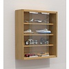 ebuy24 AgisaS glazen vitrines wandmontage 2 schuifdeuren beuken decor.