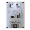ebuy24 Vecko vitrinekast Hoek wandmodel met 2 glazen deurenwit.