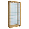 ebuy24 VitrosaMaxi vitrinekast wandmontage met spiegel 2 glazen deuren Incl. LED-verlichting beuken decor.