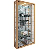 ebuy24 VitrosaMaxi vitrinekast wandmontage met spiegel 2 glazen deuren Incl. LED-verlichting beuken decor.