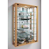 ebuy24 VitrosaMini vitrinekast wandmontage met spiegel 2 glazen deuren beuken decor.