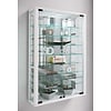ebuy24 VitrosaMini vitrinekast wandmontage met spiegel 2 glazen deuren wit.
