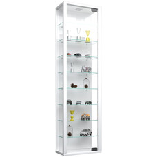 ebuy24 Stano Maxi vitrinekast wandhangend 1 glazen deur met ledlicht om op te hangenwit.