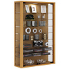 ebuy24 Vitrosa Mini vitrinekast Wandmodel met 2 glazen deuren 8 glazen plankenBeuken decor.