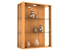 ebuy24 Udina vitrinekast Wandmodel met 2 glazen deuren 2 glazen plankenBeuken decor.