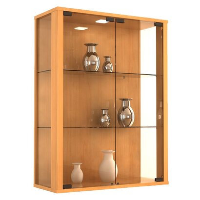 ebuy24 Udina vitrinekast Wandmodel met 2 glazen deuren 2 glazen plankenBeuken decor.