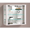 ebuy24 VitrosaS vitrinekast wandmontage 2 glazen deuren wit.