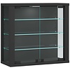 ebuy24 VitrosaS vitrinekast wandmontage 2 glazen deuren antraciet.
