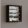 ebuy24 Mandosa S vitrinekast wandmontage 2 glazen deurenzwart.