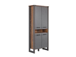 ebuy24 Prime kantoor wandkast 4 deuren, 1 plank, Old Wood decor.