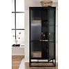 ebuy24 Garis vitrinekast 2 glazen deuren zwart.