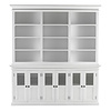 ebuy24 Halifax vitrinekast , boekenkast 12 planken, 6 deuren wit.