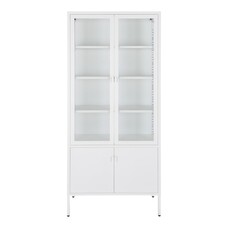 ebuy24 Brisbane vitrinekast 4 deuren wit.