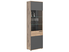 ebuy24 Mason vitrinekast 1 deur eik decor.