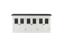 ebuy24 HalifaxContrast dressoir 6 deuren wit, zwart.