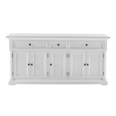 ebuy24 Provence dressoir 5 deuren, 2 groote 1 klein lade wit.