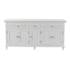 ebuy24 Skansen dressoir 5 deuren, 2 groote 1 klein lade wit.