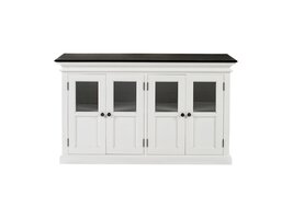 ebuy24 HalifaxContrast dressoir 4 deuren wit, zwart.