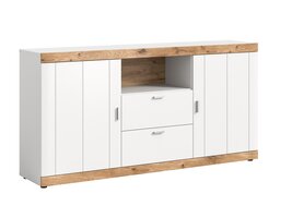 ebuy24 Laredo dressoir 2 deuren, 2 laden, 1 plank mat wit,eik decor,wit.