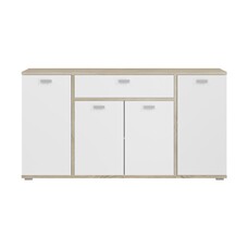 ebuy24 Cosmo dressoir 4 deuren, 1 lade wit,eik decor.