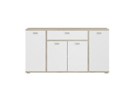 ebuy24 Cosmo dressoir 4 deuren, 1 lade wit,eik decor.