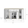 ebuy24 Cosmo dressoir 4 deuren, 1 lade wit,eik decor.