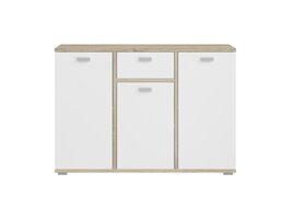 ebuy24 Cosmo dressoir 3 deuren, 1 lade wit,eik decor.