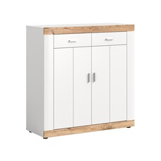 ebuy24 Laredo dressoir 2 deuren, 2 laden mat wit,eik decor,wit.