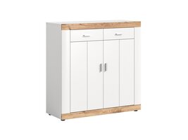 ebuy24 Laredo dressoir 2 deuren, 2 laden mat wit,eik decor,wit.