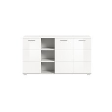 ebuy24 Prego dressoir 3 deuren, 3 ruimte hoog glans wit,wit.