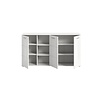 ebuy24 Prego dressoir 3 deuren, 3 ruimte hoog glans wit,wit.