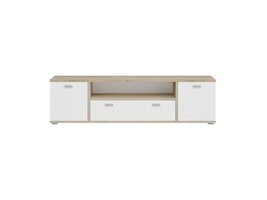 ebuy24 Cosmo dressoir 2 deuren, 1 klep, 1 plank wit,eik decor.