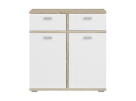 ebuy24 Cosmo dressoir 2 deuren, 2 laden wit,eik decor.