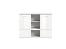 ebuy24 Prego dressoir 2 deuren, 3 ruimte hoog glans wit,wit.