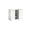 ebuy24 Prego dressoir 2 deuren, 3 ruimte hoog glans wit,wit.