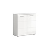 ebuy24 Prego dressoir 2 deuren hoog glans wit,wit.