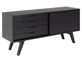 ebuy24 Arise dressoir 1 deur, 4 laden zwart.