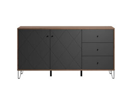 ebuy24 Montez dressoir 2 deuren, 3 laden, grafiet.