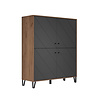 ebuy24 Montez dressoir 4 deuren, grafiet.