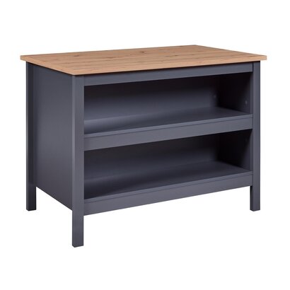 ebuy24 Nellina dressoir keukenÃ˜, 2 planken grijs, Artisan eik decor.