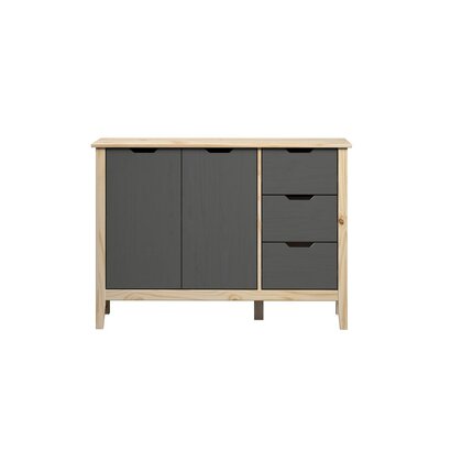 ebuy24 Latera dressoir 3 laden, 2 deuren grijs.