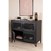 ebuy24 Nett dressoir 4 deuren zwart.