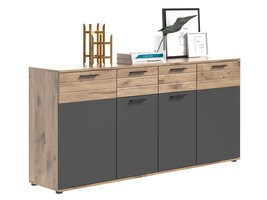 ebuy24 Mason dressoir 4 deuren, 1 lade eik decor.