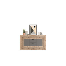 ebuy24 Freno dressoir 2 deuren, 4 laden grijs.