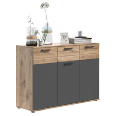 ebuy24 Mason dressoir 3 deuren, 1 lade eik decor.