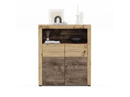 ebuy24 Fly dressoir 2 deuren, 1 plank eik decor.