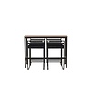 ebuy24 Camden barmeubelset bartafel okkernoot decor en 4 Opelika barstoelen zwart.