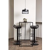 ebuy24 Brea barmeubelset bartafel zwart en 4 Adesto barstoelen zwart.