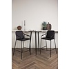 ebuy24 Plaza barmeubelset bartafel zwart en 2 Tvist barstoelen zwart.