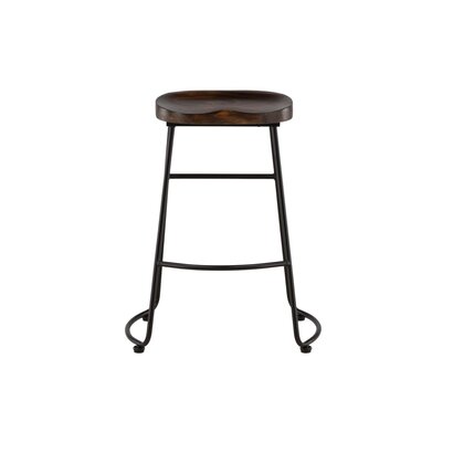 ebuy24 Ozark barstoel donker okkernoot, zwart.